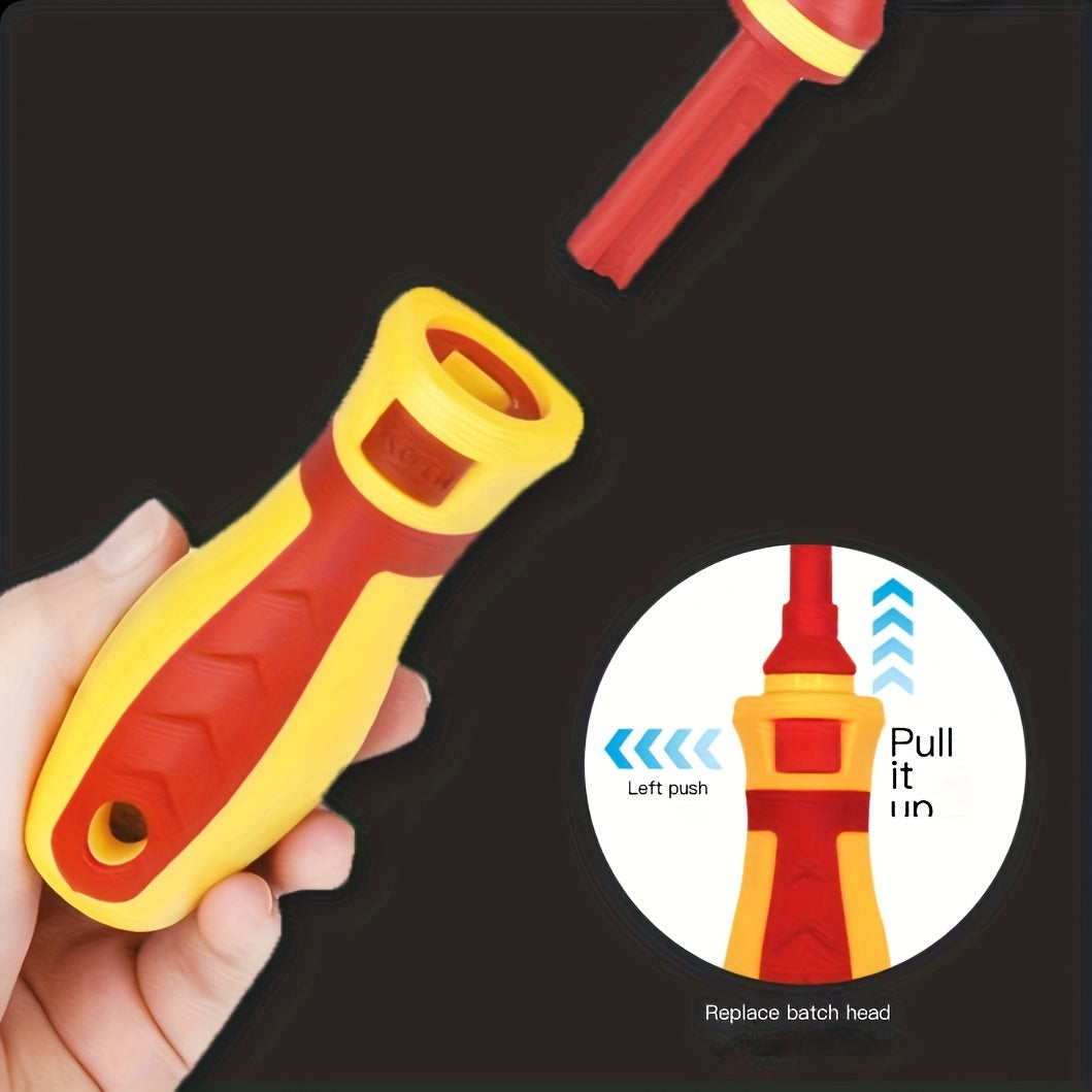 13-Piece Magnetic Screwdriver Set with Interchangeable Bits Durable Steel