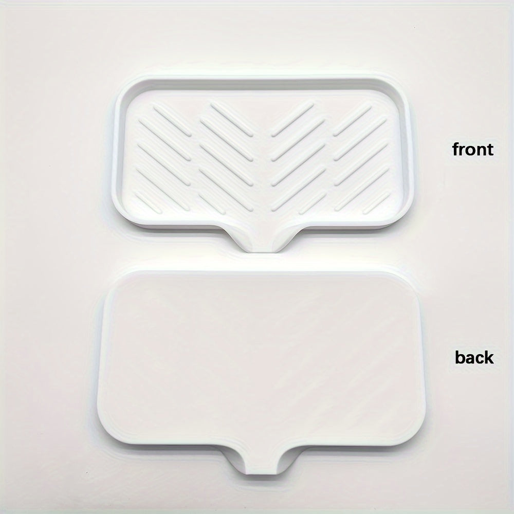 Dispensador de jabón de silicona con bandeja de drenaje automático, soporte antideslizante para esponjas y ahorrador de jabón