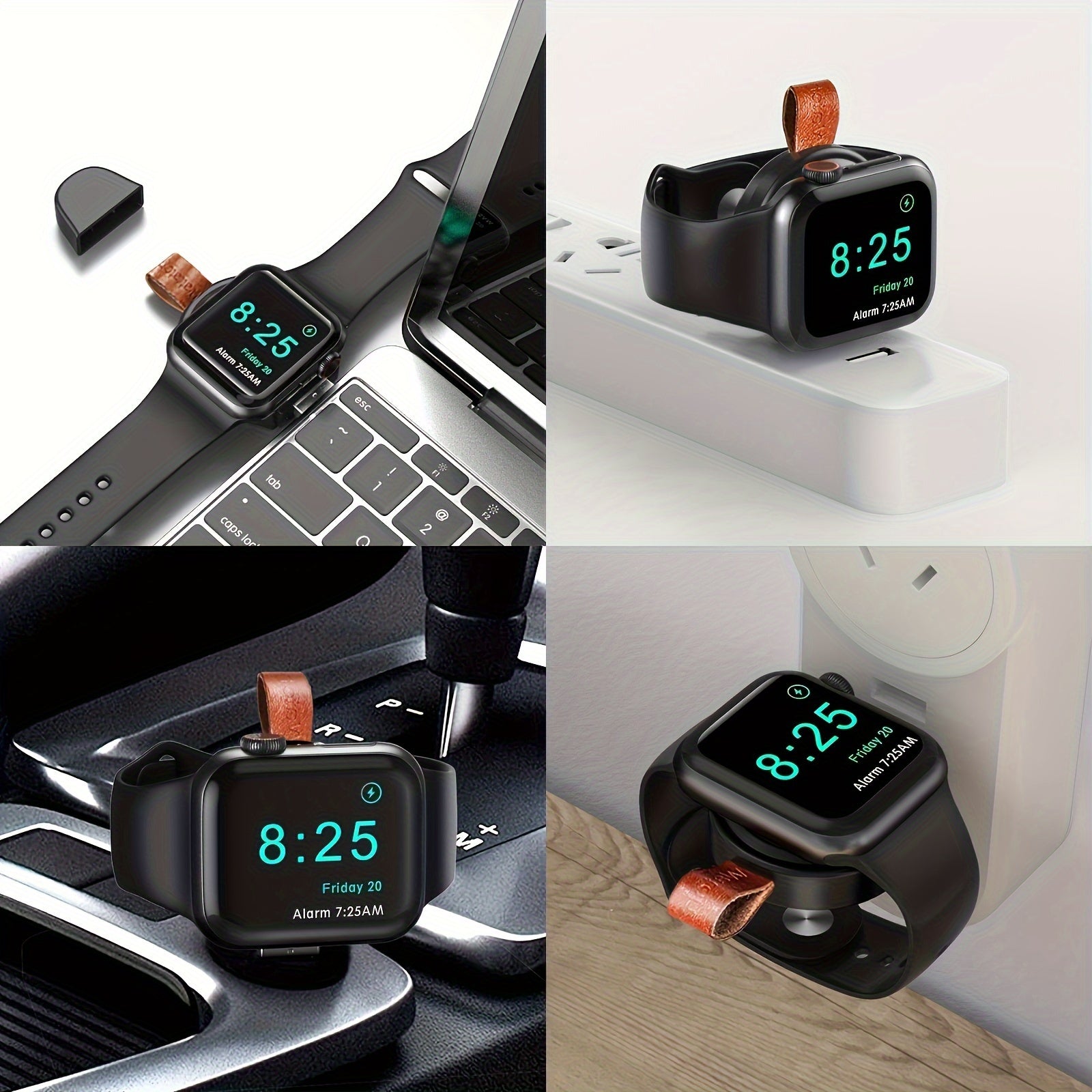 1-9 Series va SE Ultra bilan mos keladigan portativ magnit iWatch zaryadlovchisi; batareyasiz USB quvvat; maksimal kuchlanish 36V; ayolga-ayol ulanish.