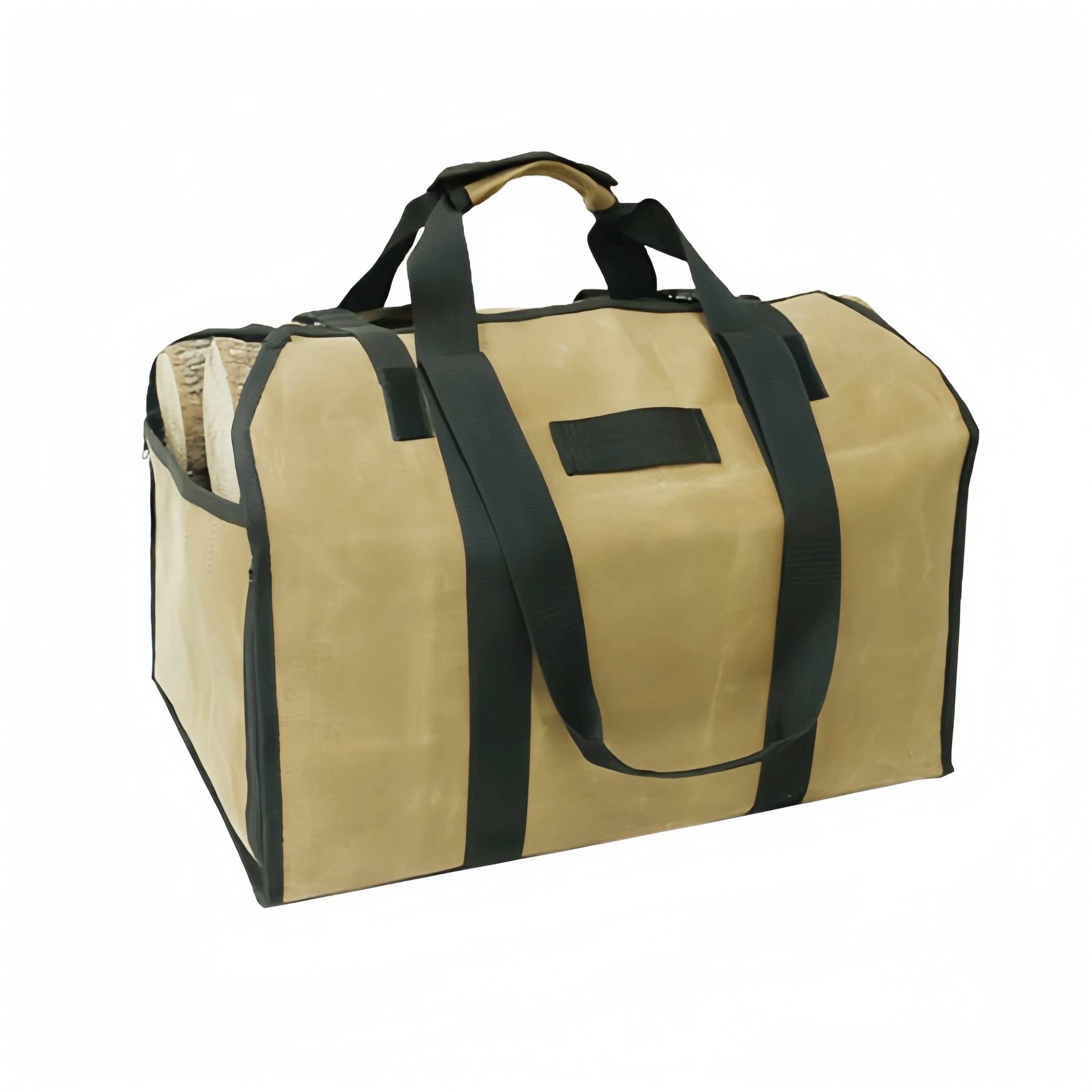 Canvas Firewood Carrier with Handle Log Tote for Firewood Storage and Transport