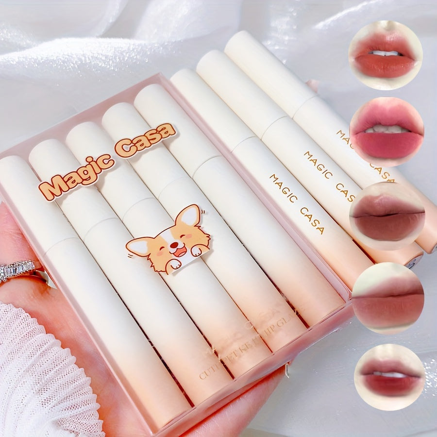 Matte Velvet Lip Gloss Set 5 Long-Lasting Waterproof Non-Fading Non-Fade Lipstick