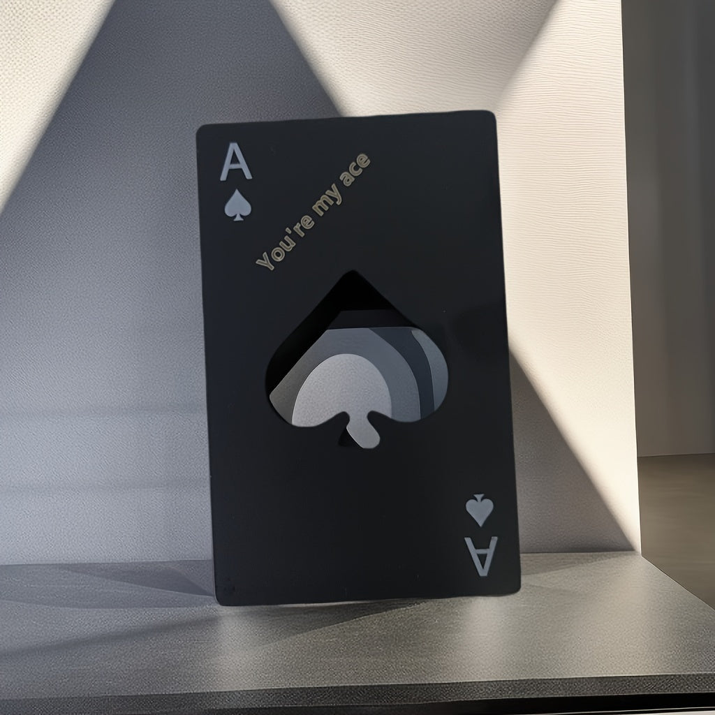 Naychali po'latdan yasalgan, poker chipi kabi dizayn qilingan kredit karta o'lchamidagi shisha ochuvchi, barlar va restoranlar uchun mukammal, ajoyib sovg'a bo'ladi.