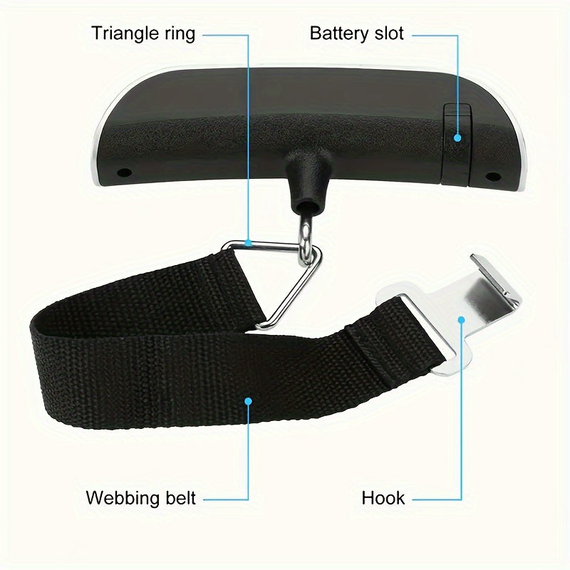 Portable Electronic Luggage Scale 50KG with Hook for Parcels, Fishing, Lifting