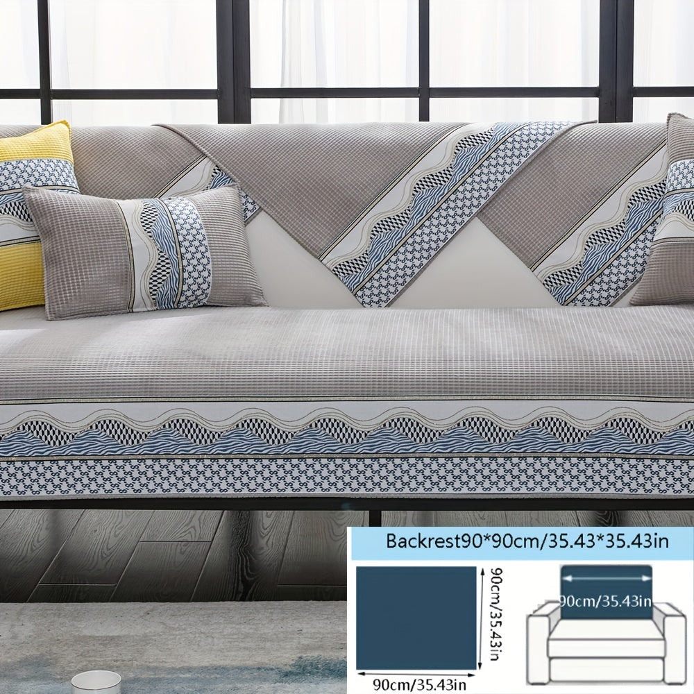 Velvet Sofa Cushion Cover Non-Slip Pet-Friendly All-Season Protecting Armchair Loveseat 3-4 Seater