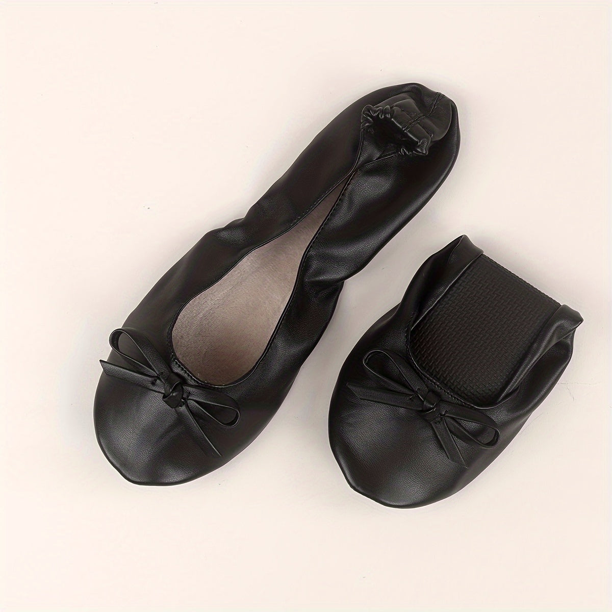 Женские мягкие черные складные повседневные танцевальные туфли