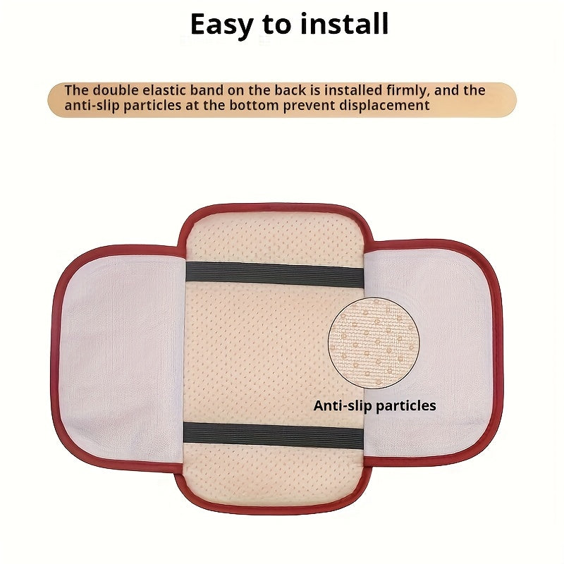 Car Armrest Pad With Two Pockets Universal Vehicle Interior Accessory