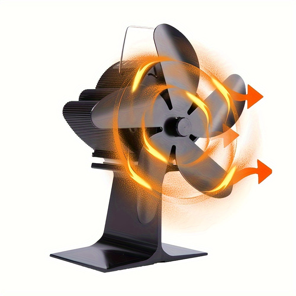Portable Heat Powered Fireplace Fan in Multiple Colors for Warming or Cooling