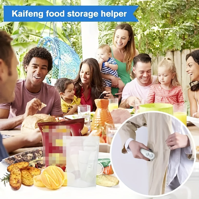 Portable Snack Sealing Device with Magnetic Suction for Plastic Bags