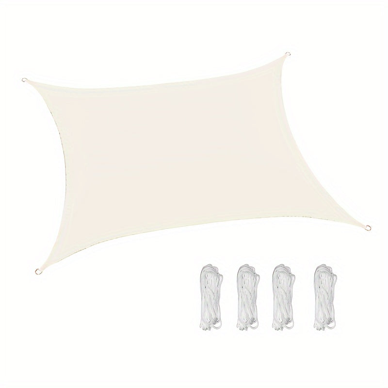 UV himoyasi quyosh soyasi 300D Oksford matosidan tayyorlangan, sovutish ta'siri bilan, mustahkam va nafas oladigan soyabon, patio, bog' va basseyn qirg'og'i uchun, suv o'tkazmaydigan emas, qora rangda.