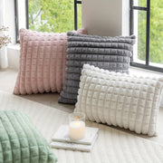 Kareli plush yostiq qopqog'i, divan uchun, fermaga mo'ljallangan dekor, 44x45 sm yoki 50x30 sm