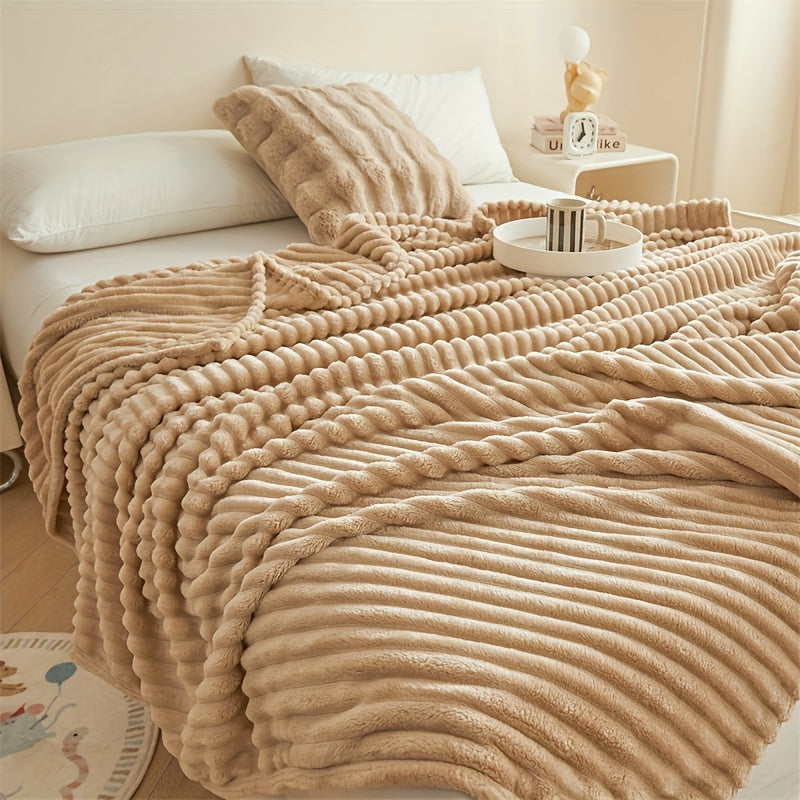 Manta de felpa ultra suave amarilla para sofá, cama y viaje, comodidad acogedora