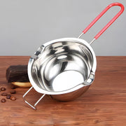 1-шт. нержавеющая сталь двойной котелок идеально подходит для растапливания шоколада, подогрева масла, брызг масла, нагрева масла и растапливания воска. Универсальный кухонный инструмент, который является незаменимым гаджетом и аксессуаром для кухни.