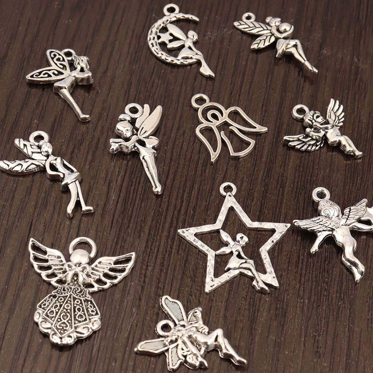 Vintage Angel Pendants Set of 50+ Gold and Silver for Jewelry Making and Crafts