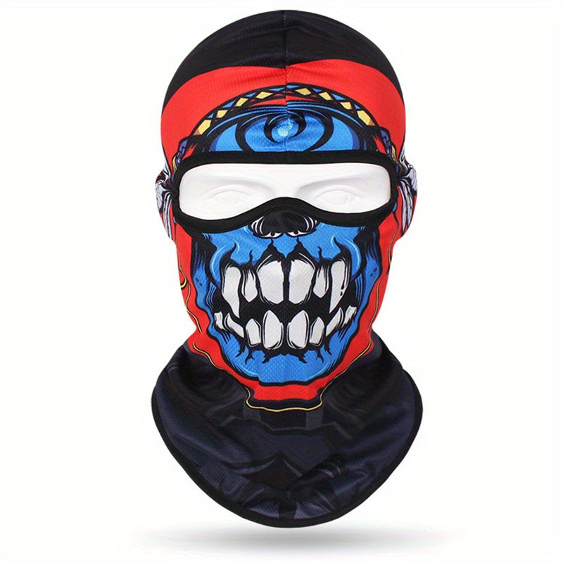 Full Face 3D Anime Skull Balaclava Ski Mask for Men and Women for Cycling Skiing and Outdoor Sports