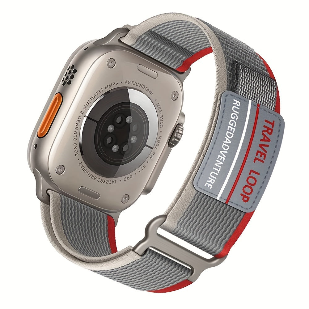 Elastic Nylon Adjustable Sport Watch Band for Apple Watch Ultra 2 Braided Solo Loop