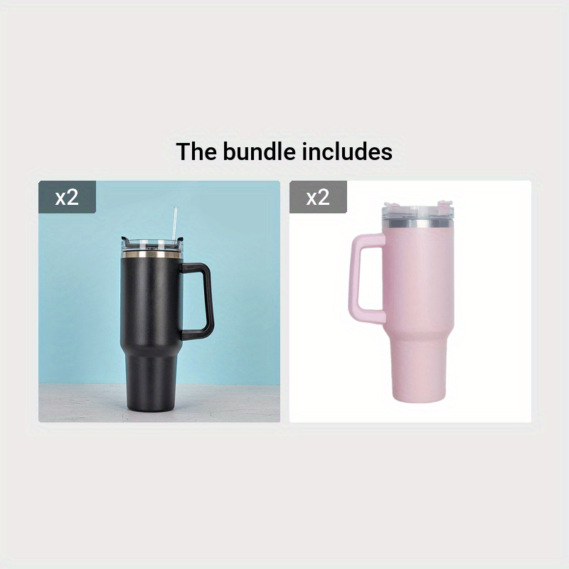 Vaso de acero inoxidable de 40oz con asa y termo de vacío