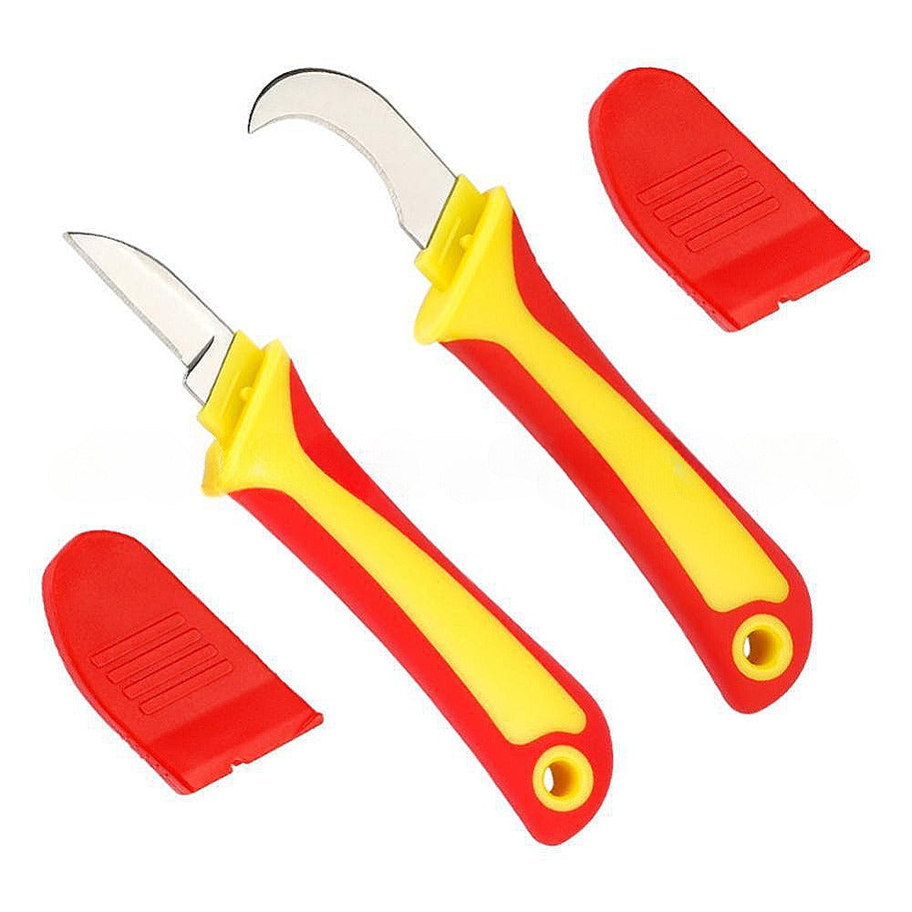 Insulated Electrician Knife Multi-Functional Wire Stripping Tool with Non-Slip Handle