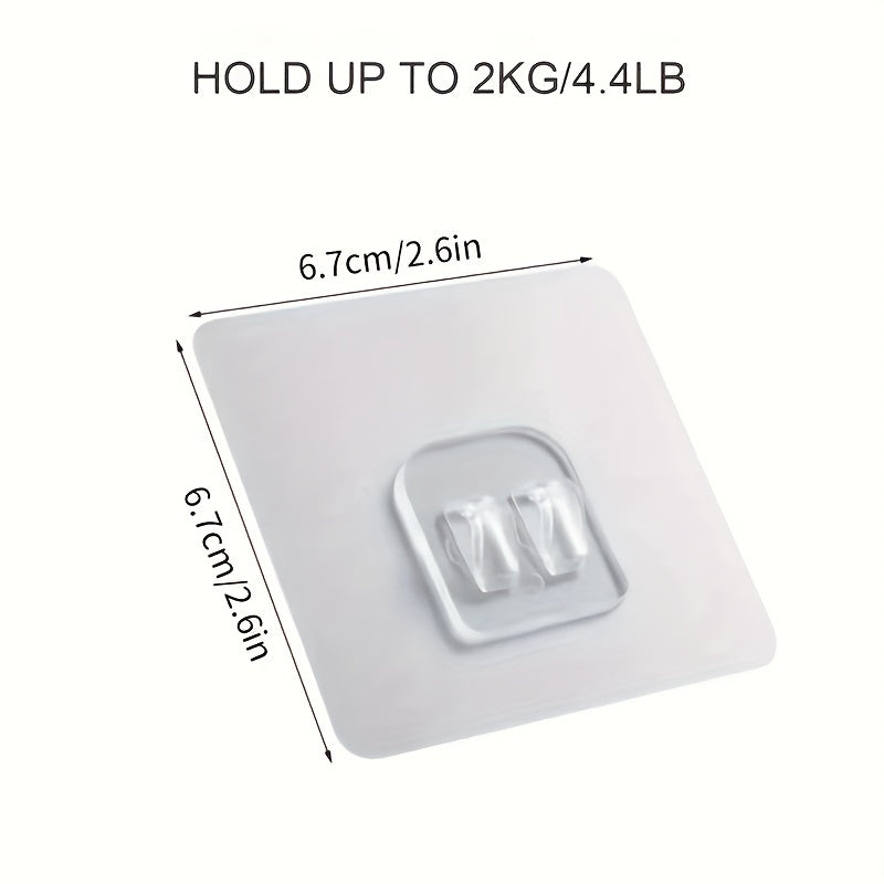 Ganchos de pared removibles e impermeables para baño, cocina y uso doméstico