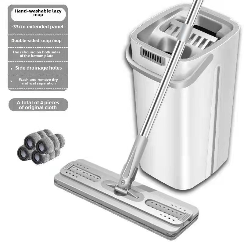 Yumshoq mop qutisi to'plami, nam va quruq ajratish bilan, oson tozalash uchun