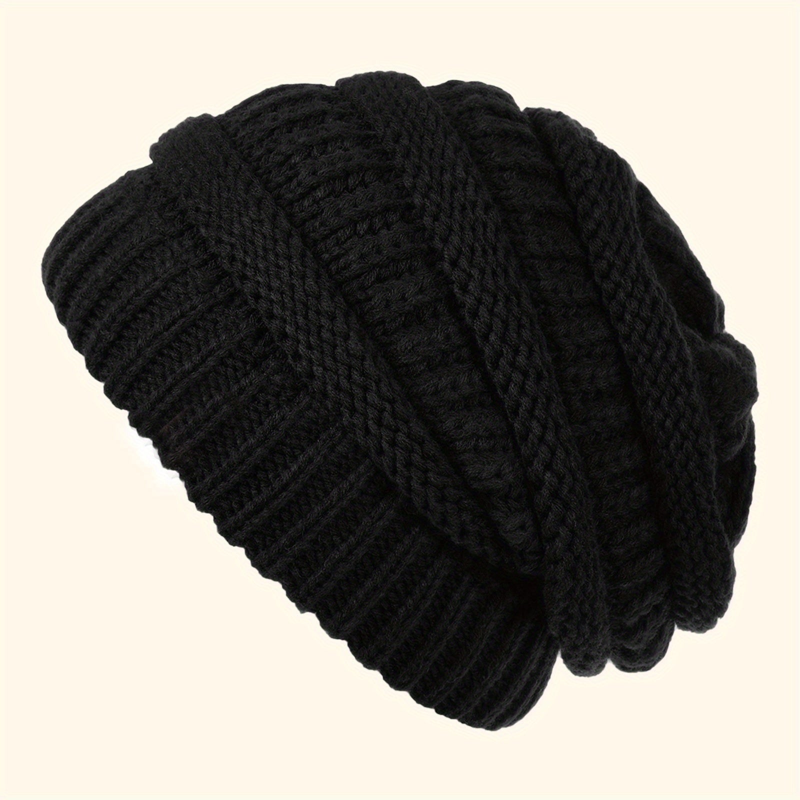 Slouchy Knit Winter Beanie Unisex Warm Hat for Cold Weather Holidays