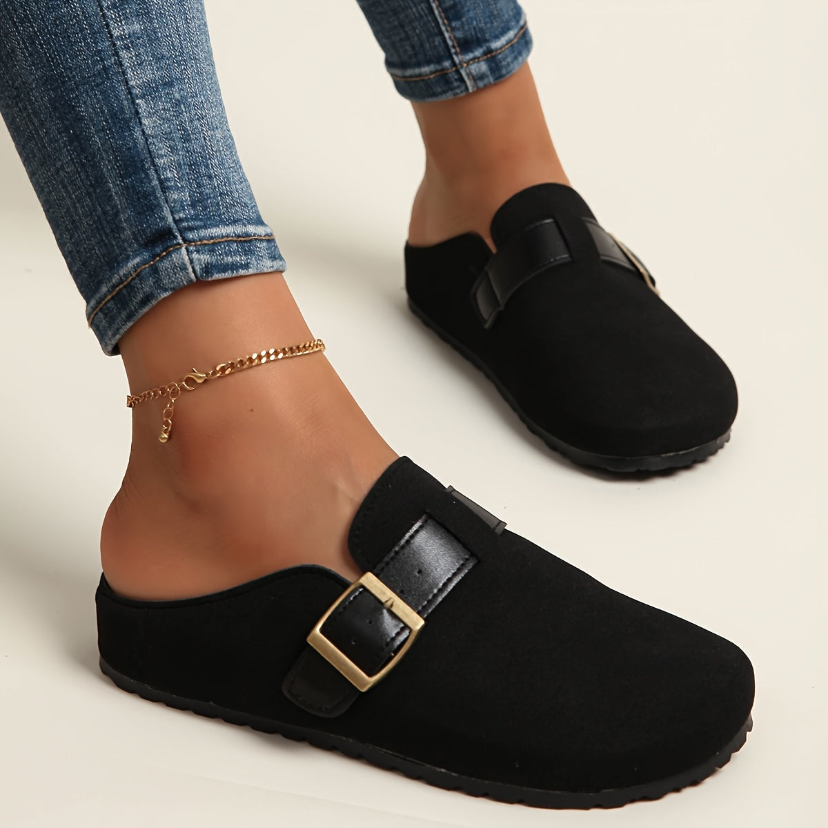 Women's Plus Size Mules Soft Sole Slip-On Casual Work Shoes