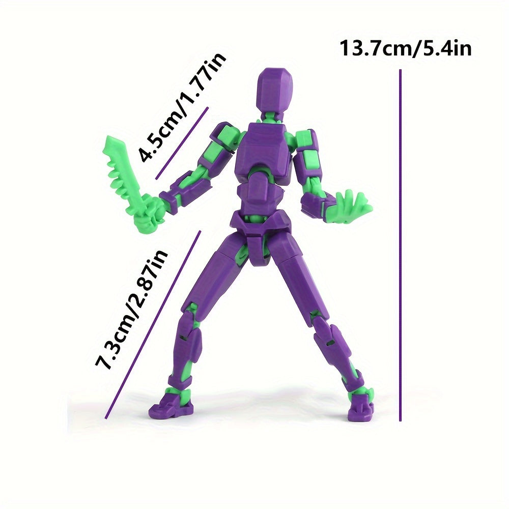 6-Piece Robot Action Figure Set for Kids 3-8 Articulated 3D Printed Toys