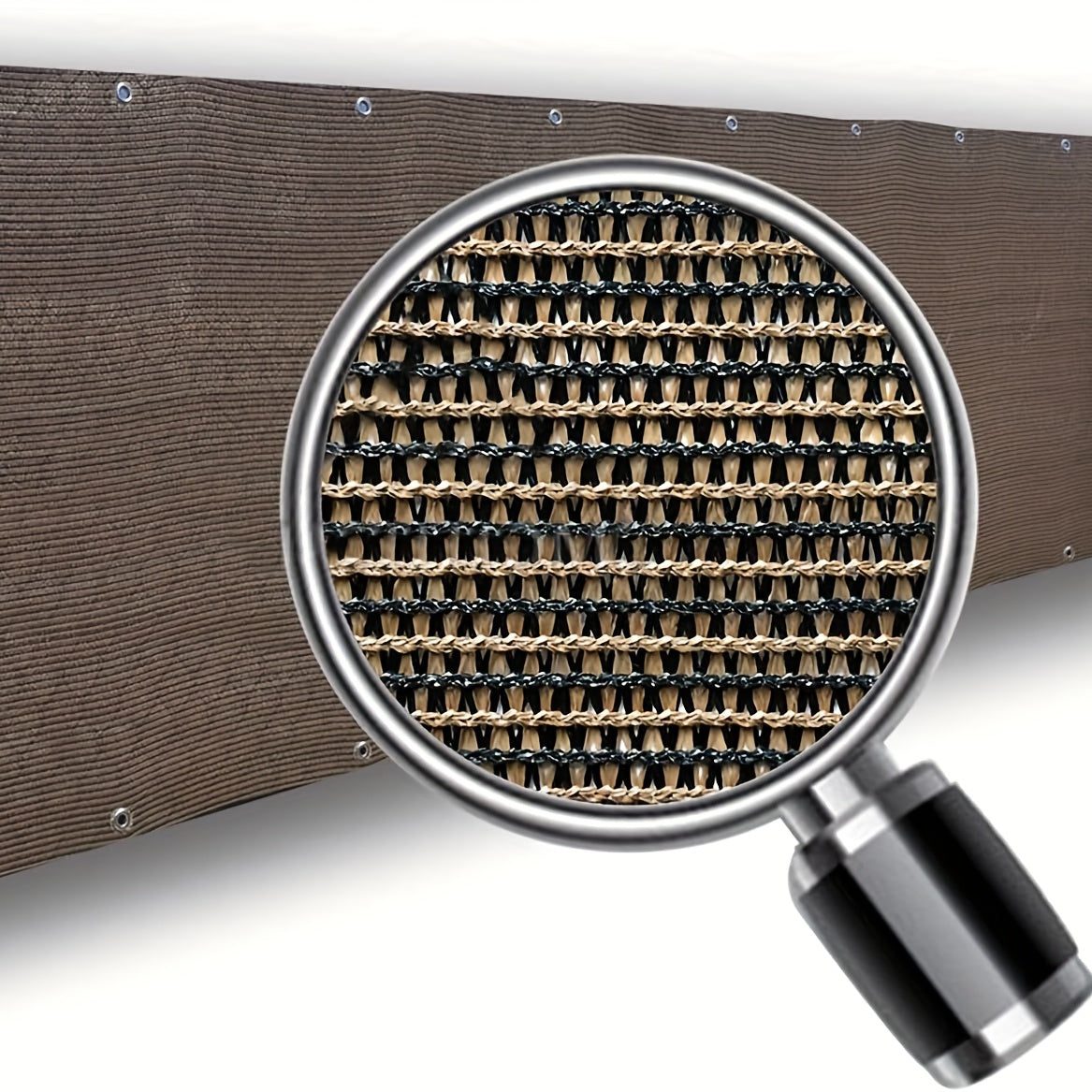 Outdoor Brown Plastic Mesh Privacy Screen for Balcony Shade and Wind Protection