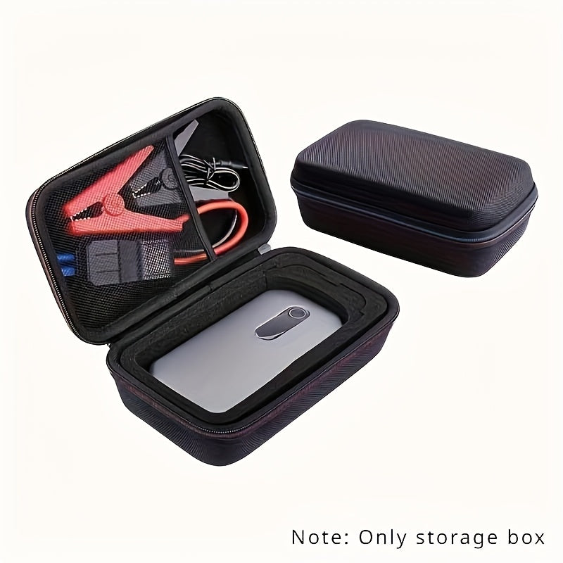 EVA Hard Shell Car Jump Starter Case with Compartments and Accessories