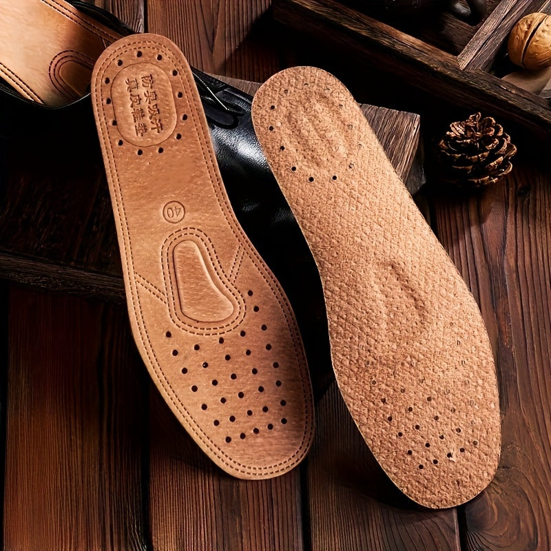 Мужские и женские дышащие стельки из искусственной кожи, впитывающие пот, устойчивые к запаху