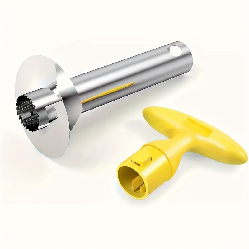 Stainless Steel Pineapple Corer and Slicer, Rustproof, Easy to Use, Detachable Handle