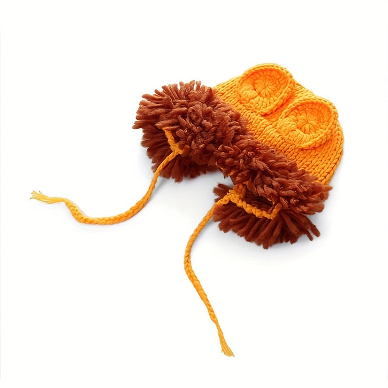 Newborn Baby Girl Soft Knitted Lion Hat and Pants Costume