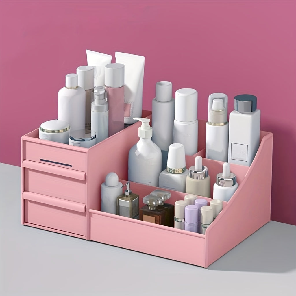 Organizador de almacenamiento expandible para tocador, cosméticos y artículos esenciales del baño