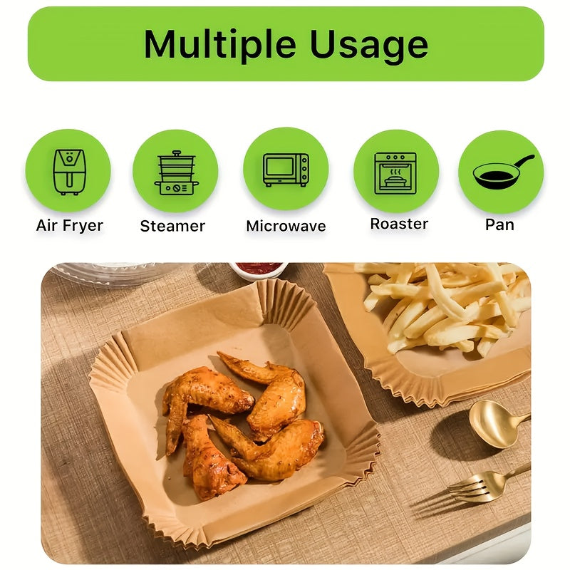 Антипригарные пергаментные бумажные подложки для аэрогриля с рифлеными краями, одноразовые противни для выпечки
