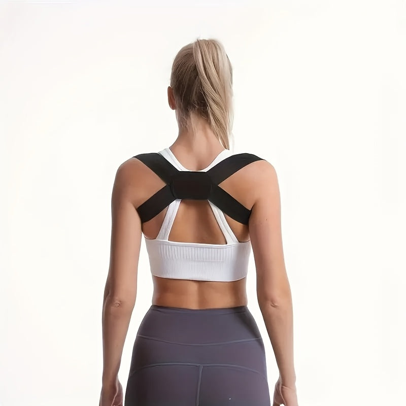 Breathable Polyester Posture Corrector for Back Support in Black Pink Beige