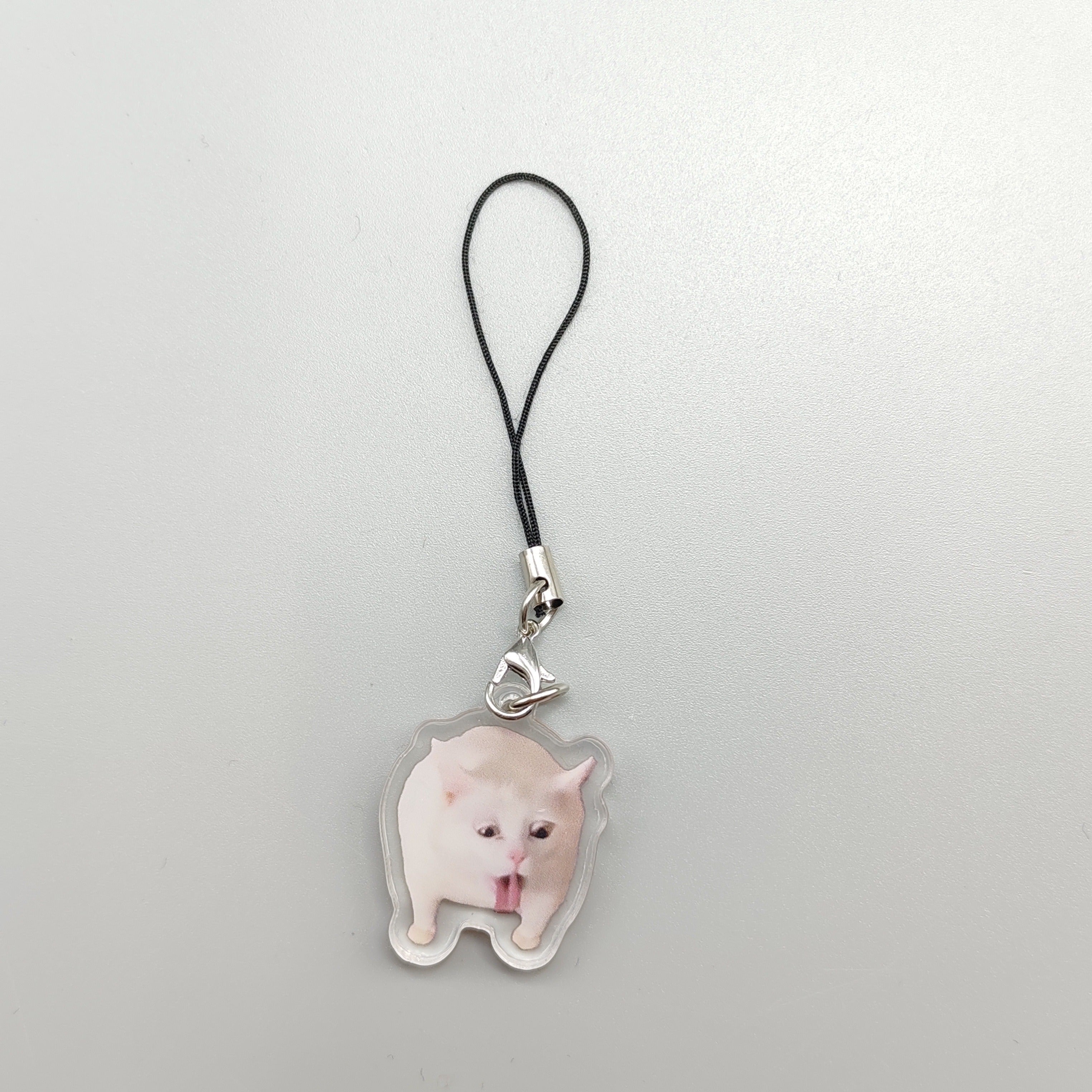 2D плоская кошка, собака, брелок, подвеска для мобильного телефона, автомобильный кулон, милый подарок