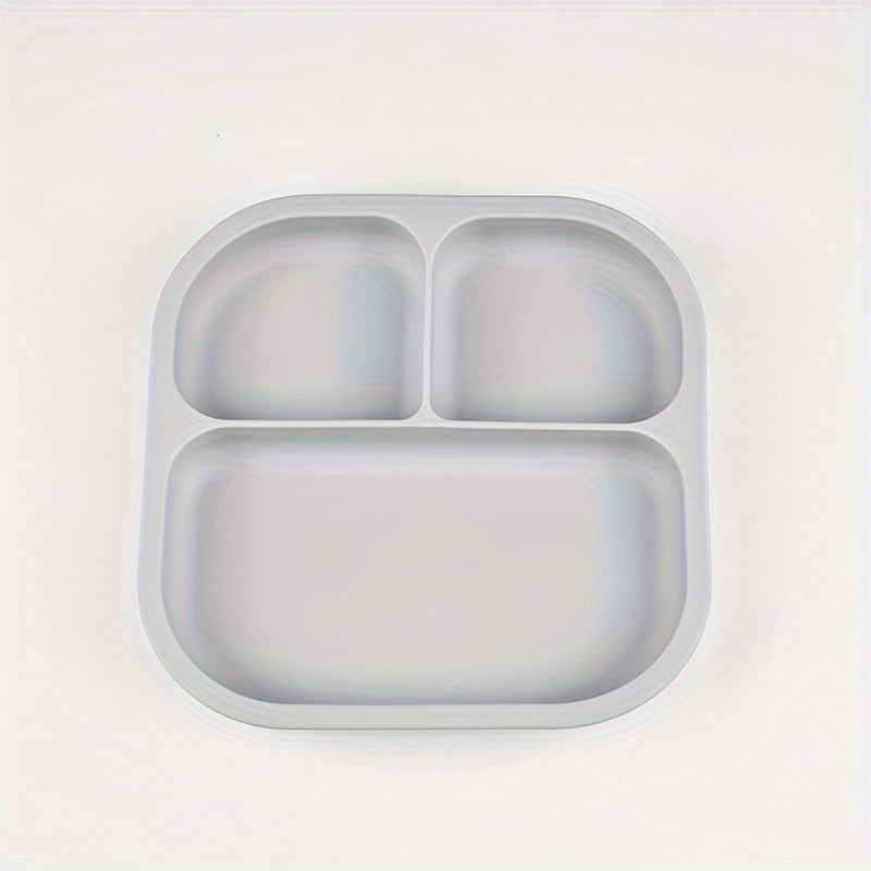 Bandeja de comida para bebé de silicona con 4 compartimentos, libre de BPA, antideslizante para edades de 0 a 3 años