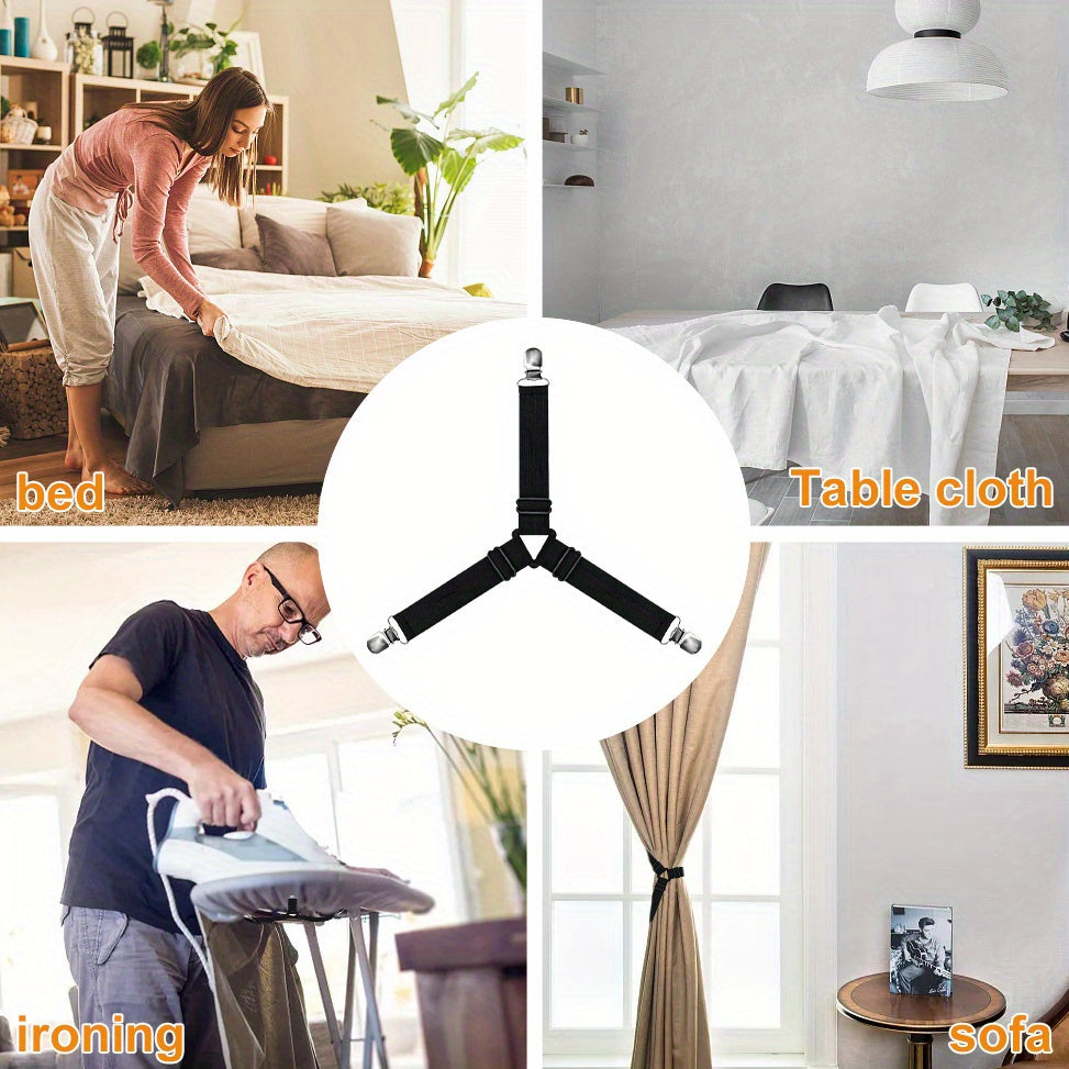 Set of 2 Adjustable Bed Sheet Clips for Deep Mattresses and Thick Bedding