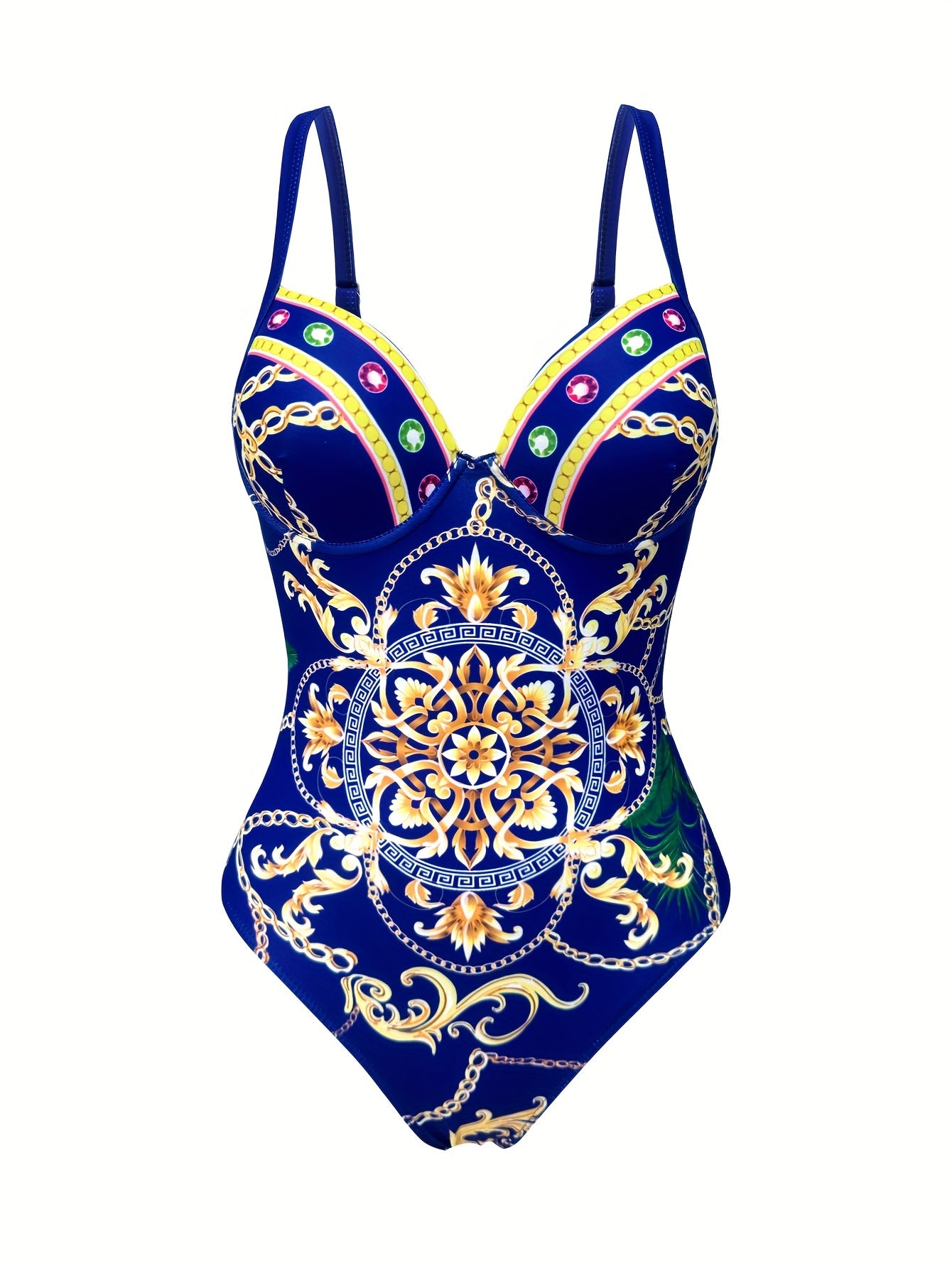 Women's Sun Protection Swimwear Bikini and One/Two Piece Sets Polyester Tribal High Stretch