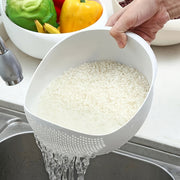 Plastic Kitchen Strainer Basket for Fruits Vegetables Rice Grains