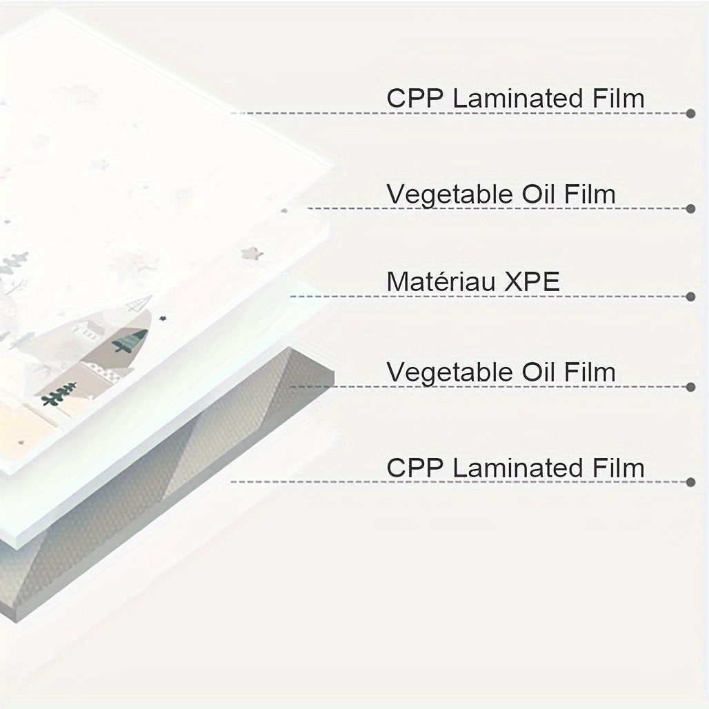 Kids' Play Mat White Foldable XPE Foam Floor Mat for Safe Learning and Play