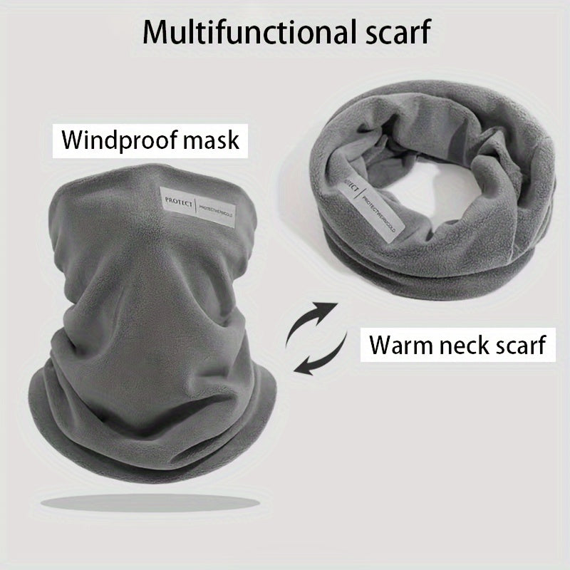 Women's Multifunctional Warm Face Mask Polyester Elastic Neck Gaiter Breathable Windproof UV Protection for Outdoor Cycling Travel