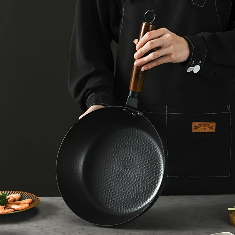 Одна 11-дюймовая ручная ковка чугунная сковорода - Подходит для индукционных, электрических, газовых и галогенных плит - Прочная, многофункциональная и устойчивая к высоким температурам - Без покрытия и антипригарная - Идеальная кухонная посуда (1 шт.)