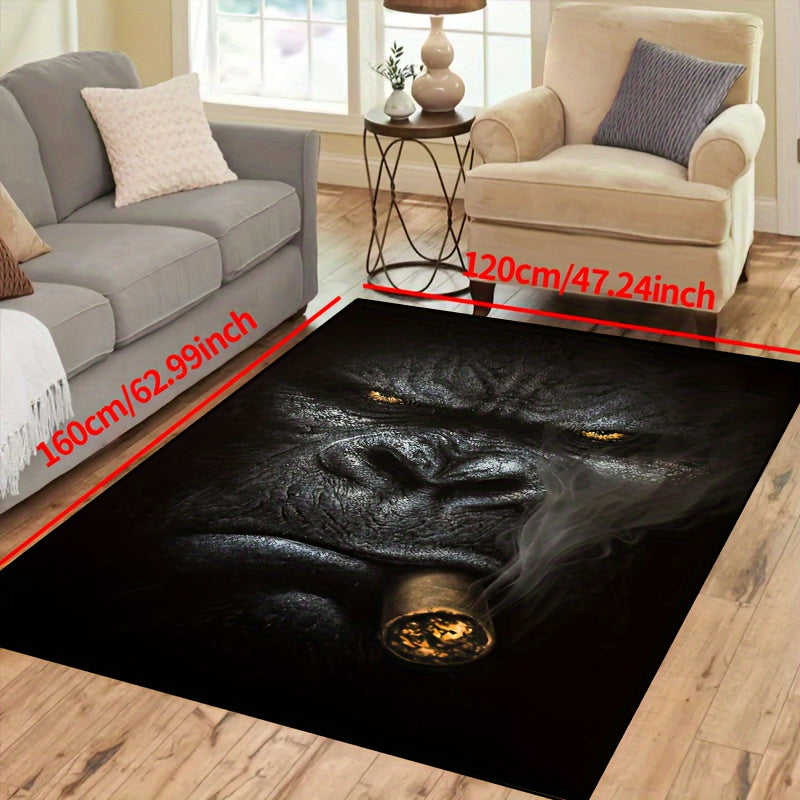 Chimpanzee Non-Slip Rug Waterproof Machine Washable for Living Room Bedroom Patio