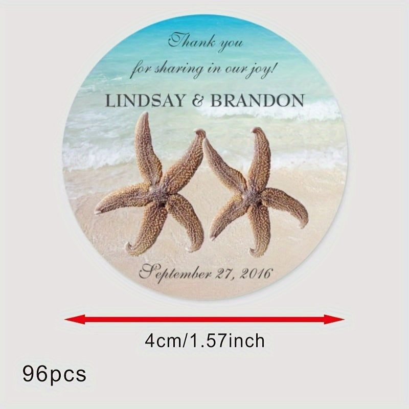 Personalized Bridal Shower Labels Custom Thank You Stickers Name and Date Recyclable Matte Finish