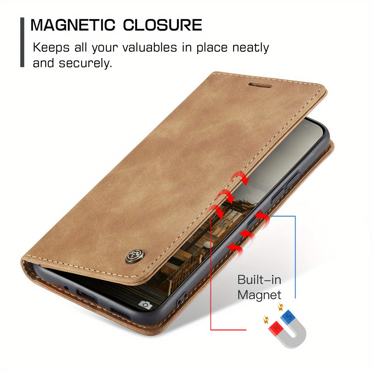 Faux Leather Flip Wallet Phone Case for Xiaomi 14T Pro and 14 with Card Holder and Kickstand