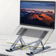 Aluminum Laptop Stand Foldable Adjustable Height Ventilated for 9-15.6 Inch Devices