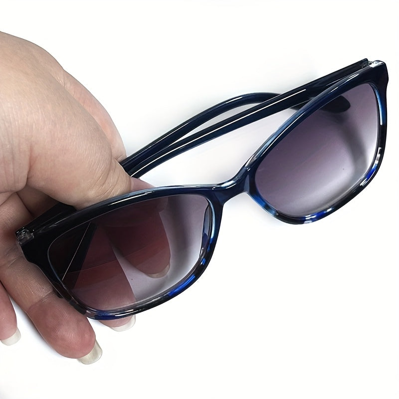 Oversized Cat Eye Reading Glasses for Women and Men Gray Tea Presbyopia Correction +1.0 to +4.0