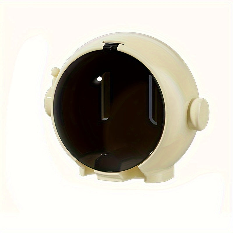 Astronaut-Themed Toothbrush Holder for Electric and Manual Toothbrushes No-Drill Hanging Organizer Space-Saving Design