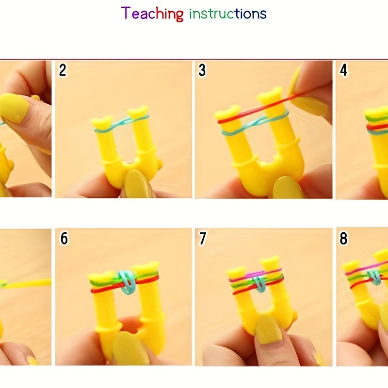 Jewelry Making Supplies Set with 4500 Rainbow Rubber Bands for Hair and Jewelry