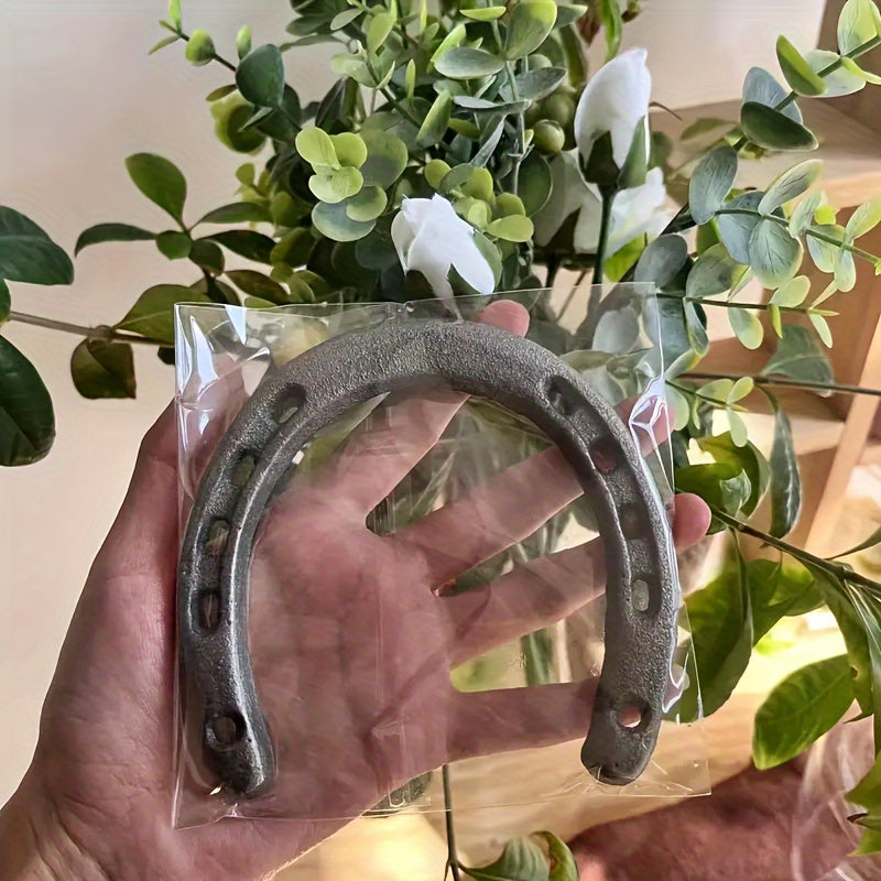 Set of 2 Cast Iron Horseshoe Crafts for DIY Projects